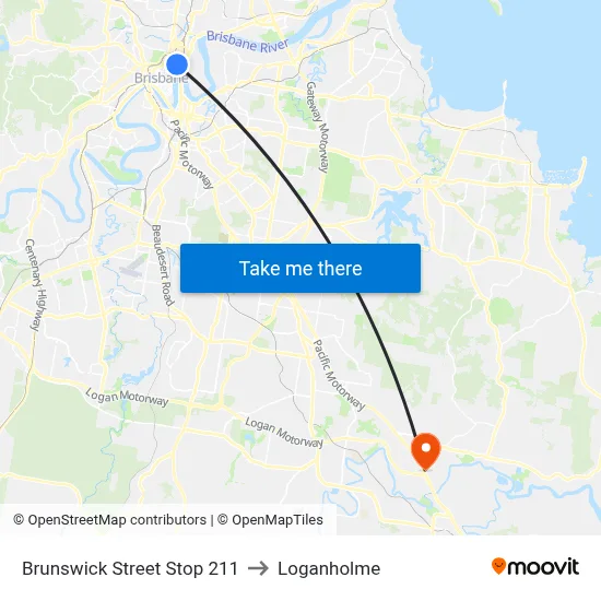 Brunswick Street Stop 211 to Loganholme map