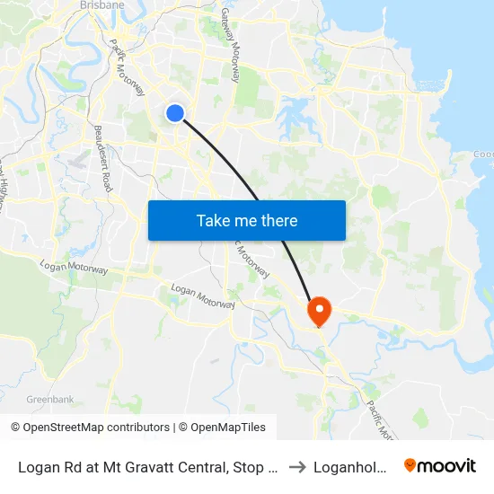 Logan Rd at Mt Gravatt Central, Stop 37 to Loganholme map