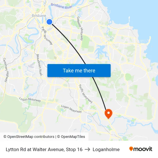 Lytton Rd at Walter Avenue, Stop 16 to Loganholme map