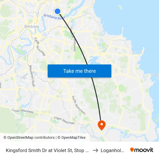 Kingsford Smith Dr at Violet St, Stop 35 to Loganholme map