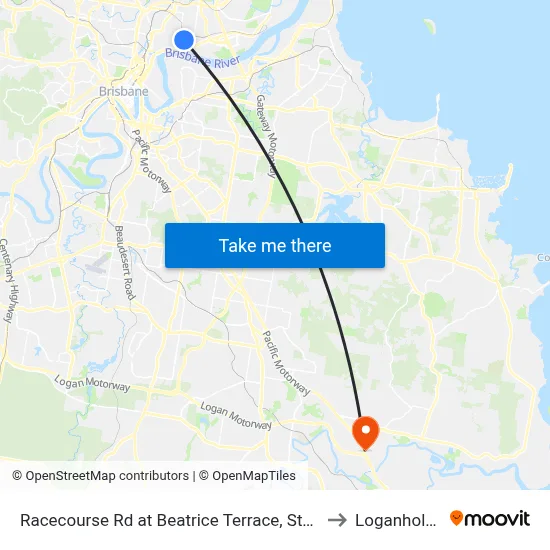 Racecourse Rd at Beatrice Terrace, Stop 22 to Loganholme map