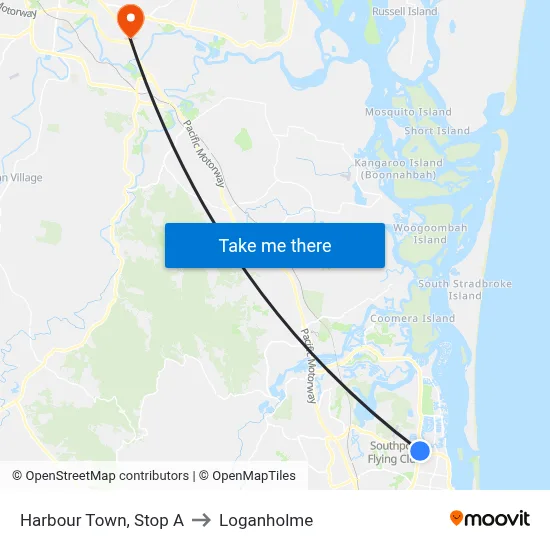 Harbour Town, Stop A to Loganholme map