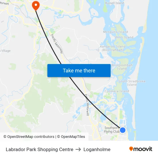 Labrador Park Shopping Centre to Loganholme map
