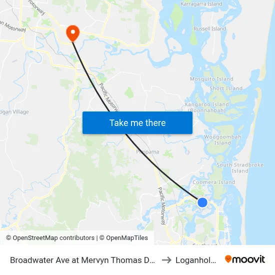 Broadwater Ave at Mervyn Thomas Drive to Loganholme map