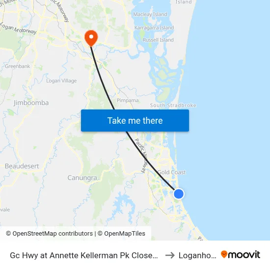 Gc Hwy at Annette Kellerman Pk Closed 22-01-26 to Loganholme map