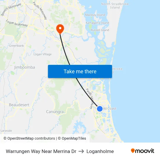Warrungen Way Near Merrina Dr to Loganholme map