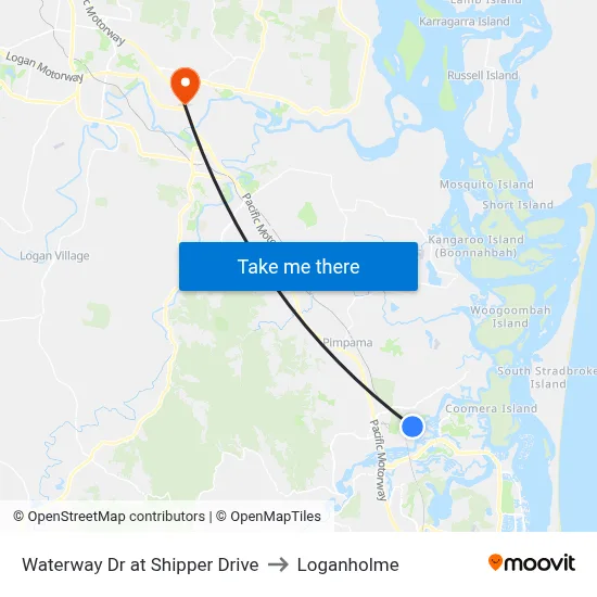 Waterway Dr at Shipper Drive to Loganholme map