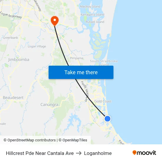 Hillcrest Pde Near Cantala Ave to Loganholme map