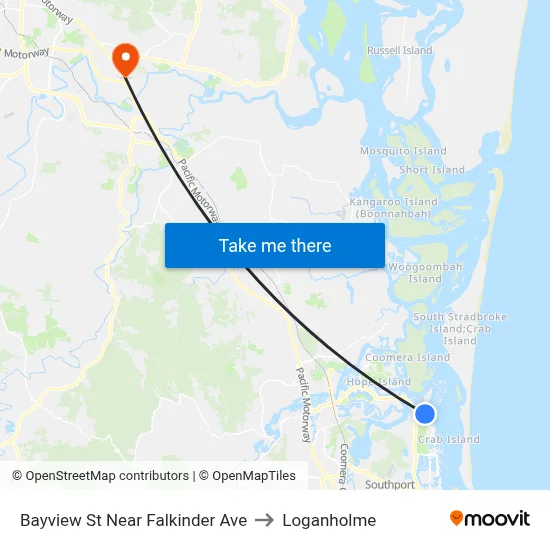 Bayview St Near Falkinder Ave to Loganholme map