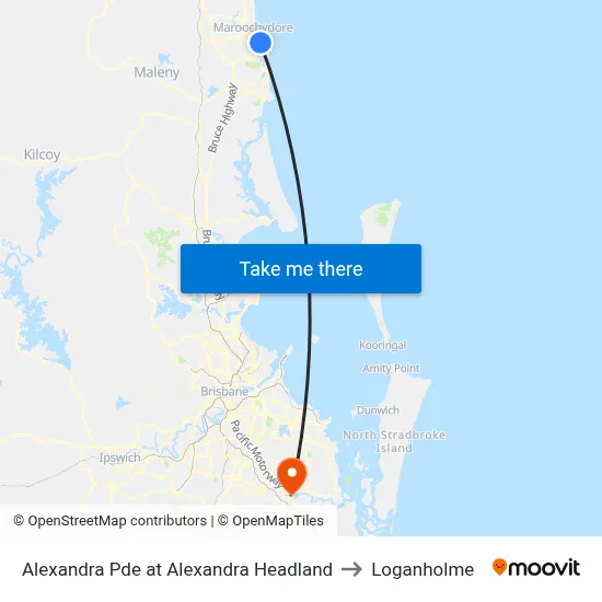 Alexandra Pde at Alexandra Headland to Loganholme map