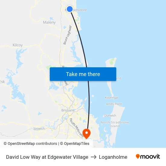 David Low Way at Edgewater Village to Loganholme map