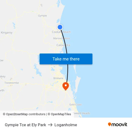 Gympie Tce at Ely Park to Loganholme map