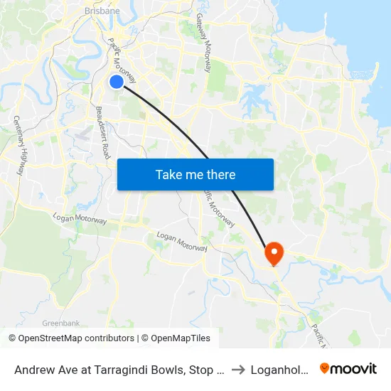 Andrew Ave at Tarragindi Bowls, Stop 38a to Loganholme map