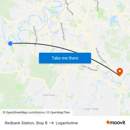 Redbank Station, Stop B to Loganholme map
