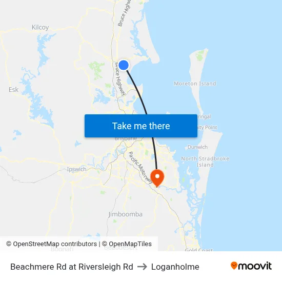 Beachmere Rd at Riversleigh Rd to Loganholme map