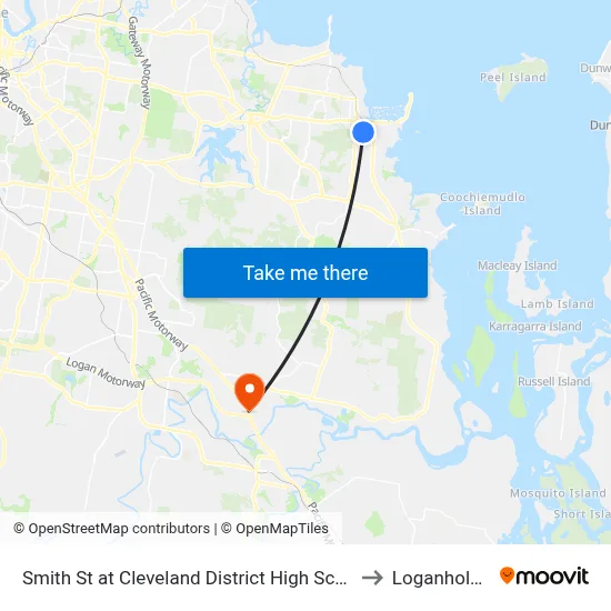 Smith St at Cleveland District High School to Loganholme map