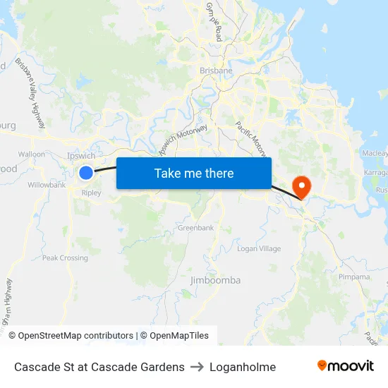 Cascade St at Cascade Gardens to Loganholme map