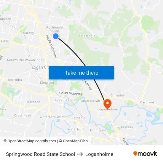 Springwood Road State School to Loganholme map