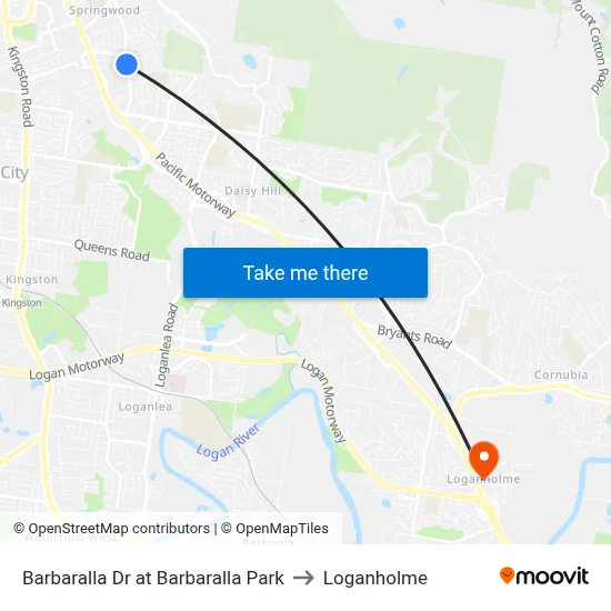 Barbaralla Dr at Barbaralla Park to Loganholme map