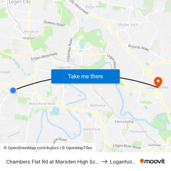 Chambers Flat Rd at Marsden High School to Loganholme map