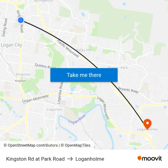 Kingston Rd at Park Road to Loganholme map