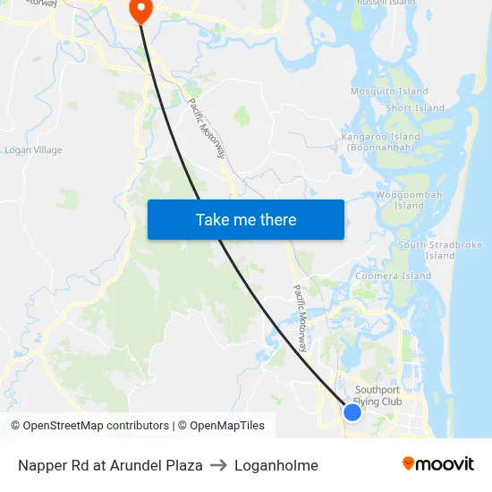 Napper Rd at Arundel Plaza to Loganholme map