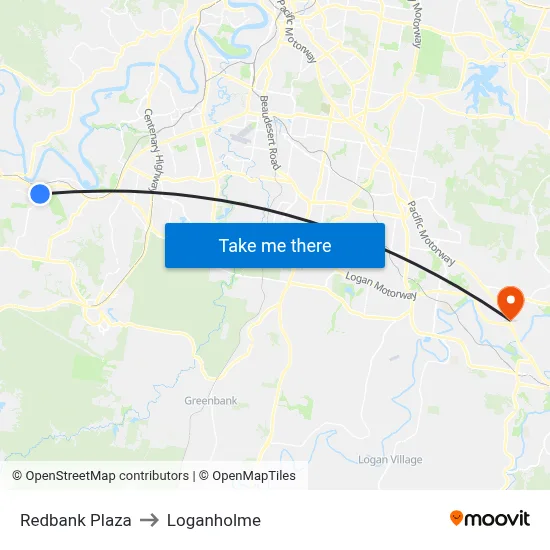 Redbank Plaza to Loganholme map