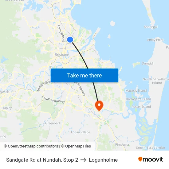 Sandgate Rd at Nundah, Stop 2 to Loganholme map