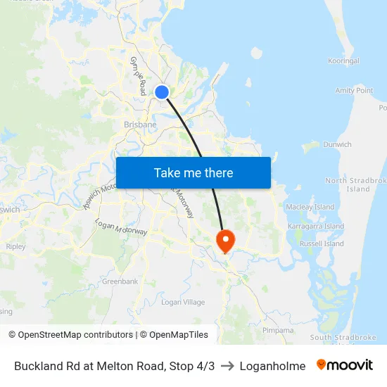 Buckland Rd at Melton Road, Stop 4/3 to Loganholme map