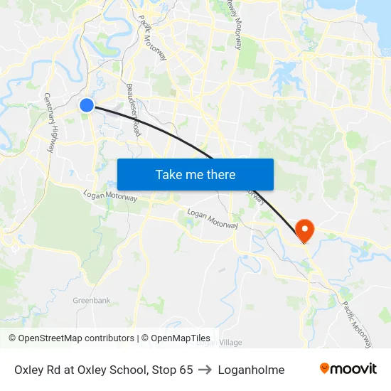 Oxley Rd at Oxley School, Stop 65 to Loganholme map