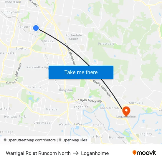Warrigal Rd at Runcorn North to Loganholme map