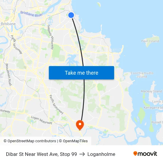 Dibar St Near West Ave, Stop 99 to Loganholme map