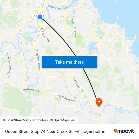 Queen Street Stop 74 Near Creek St to Loganholme map