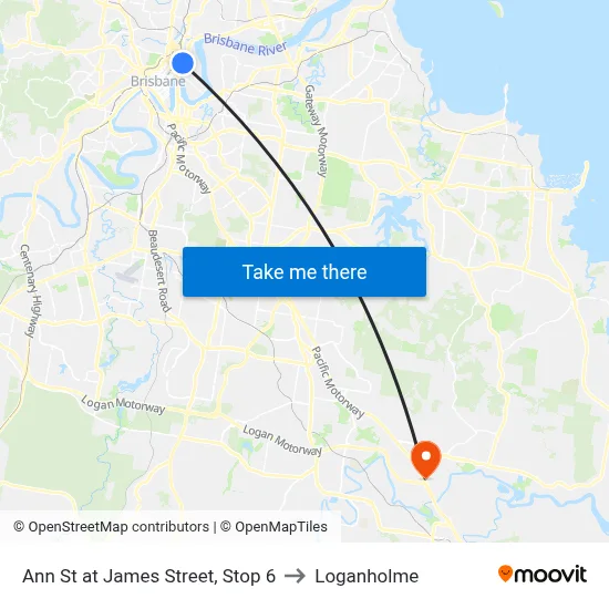 Ann St at James Street, Stop 6 to Loganholme map