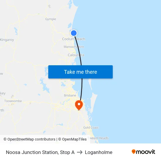 Noosa Junction Station, Stop A to Loganholme map