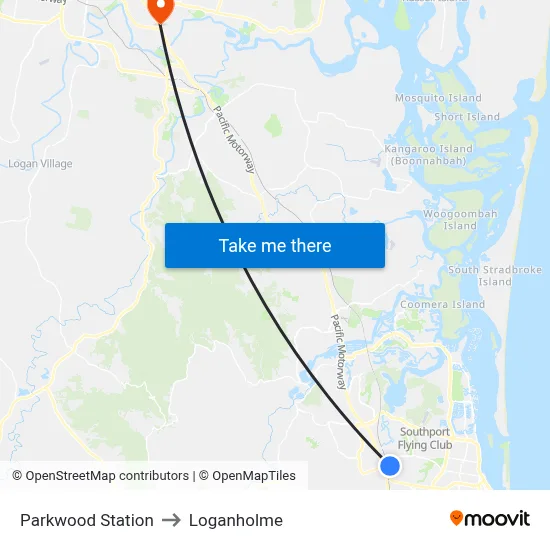 Parkwood Station to Loganholme map