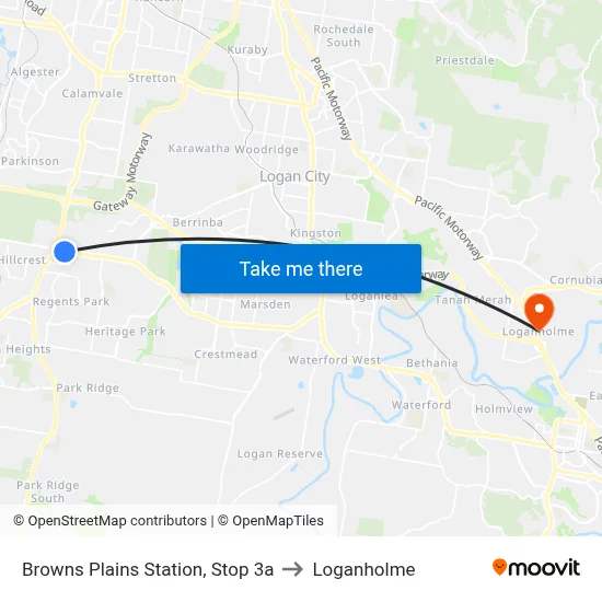 Browns Plains Station, Stop 3a to Loganholme map