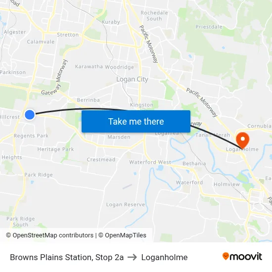 Browns Plains Station, Stop 2a to Loganholme map