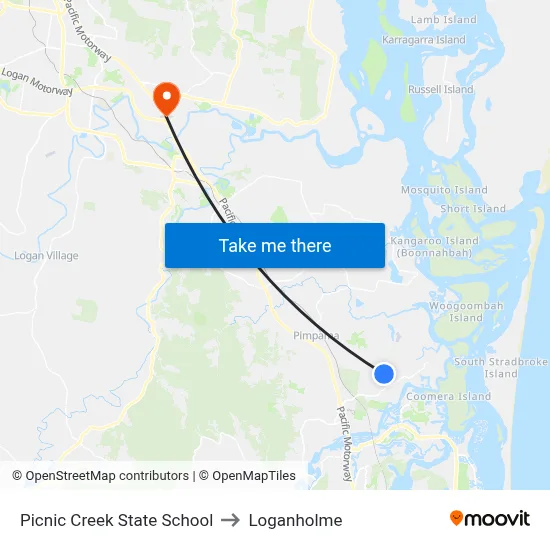 Picnic Creek State School to Loganholme map