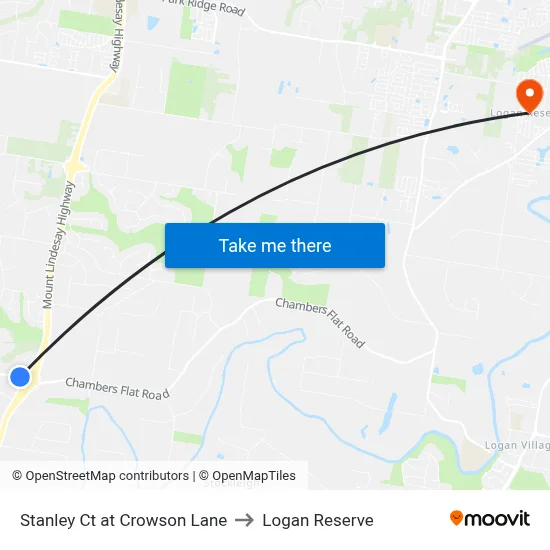 Stanley Ct at Crowson Lane to Logan Reserve map