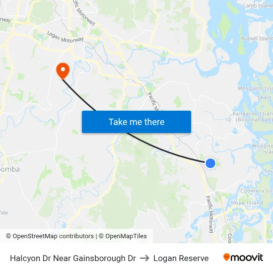 Halcyon Dr Near Gainsborough Dr to Logan Reserve map