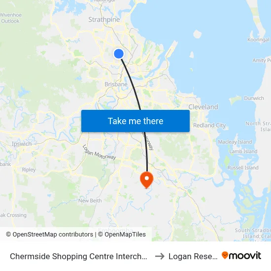 Chermside Shopping Centre Interchange C to Logan Reserve map
