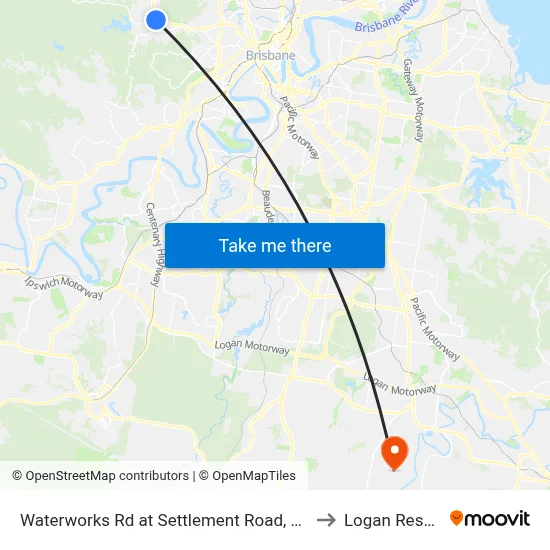 Waterworks Rd at Settlement Road, Stop 36 to Logan Reserve map