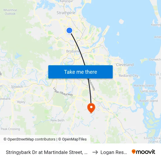 Stringybark Dr at Martindale Street, Stop 47 to Logan Reserve map