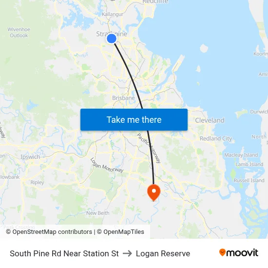 South Pine Rd Near Station St to Logan Reserve map