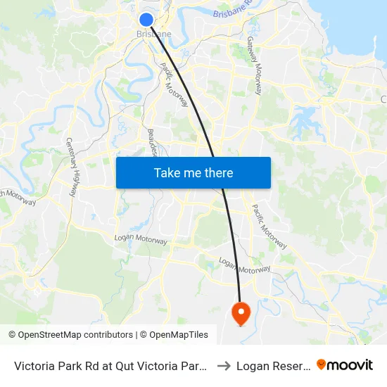 Victoria Park Rd at Qut Victoria Park Rd to Logan Reserve map