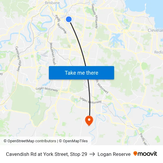 Cavendish Rd at York Street, Stop 29 to Logan Reserve map