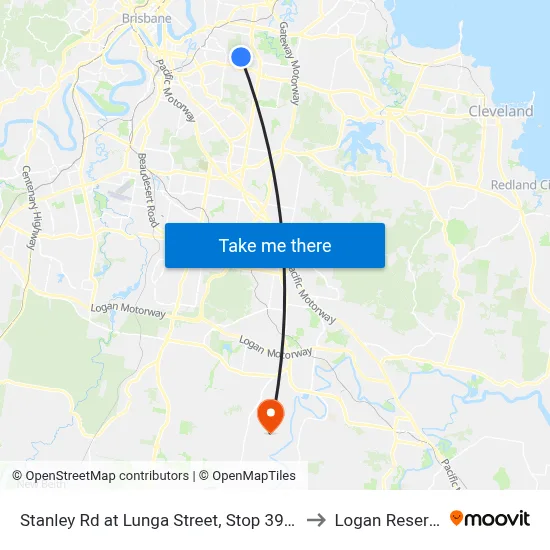 Stanley Rd at Lunga Street, Stop 39/40 to Logan Reserve map