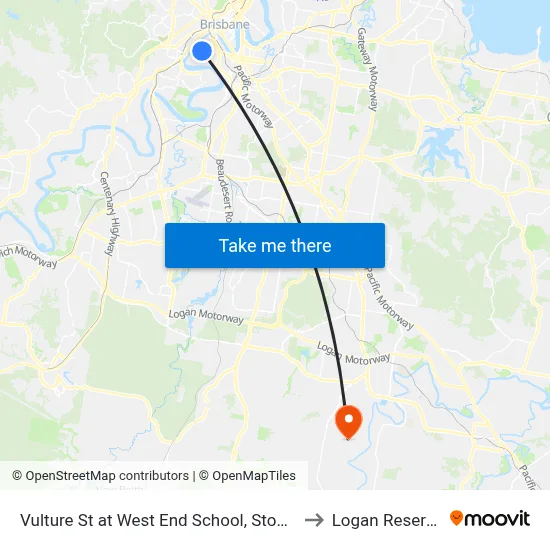 Vulture St at West End School, Stop 9 to Logan Reserve map