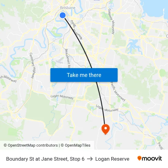 Boundary St at Jane Street, Stop 6 to Logan Reserve map